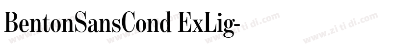 BentonSansCond ExLig字体转换
